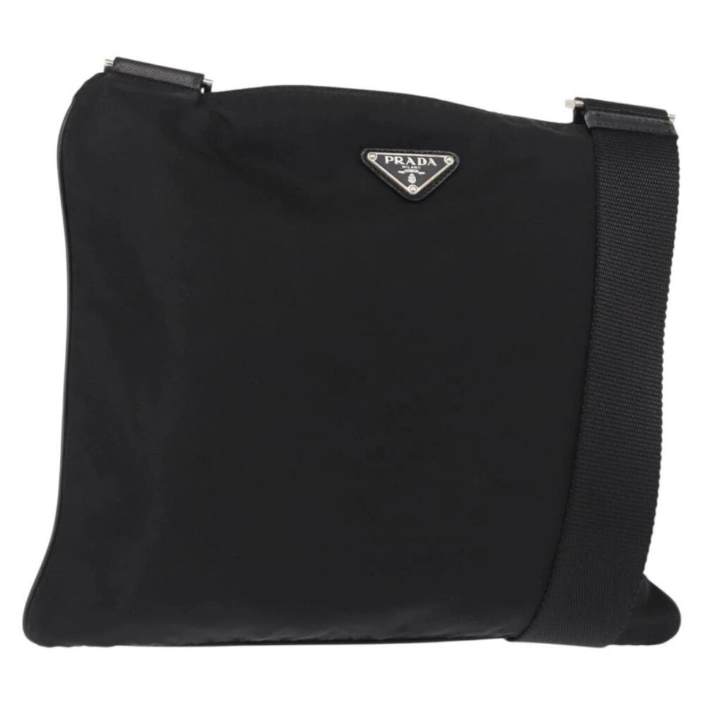 PRADA Shoulder Bag Nylon Black Auth ep11334